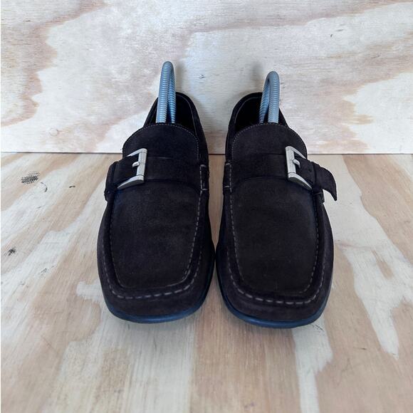 Prada - Buckled - Moccasin Flats - Brown - Men's - 6 - Picture 2 of 9